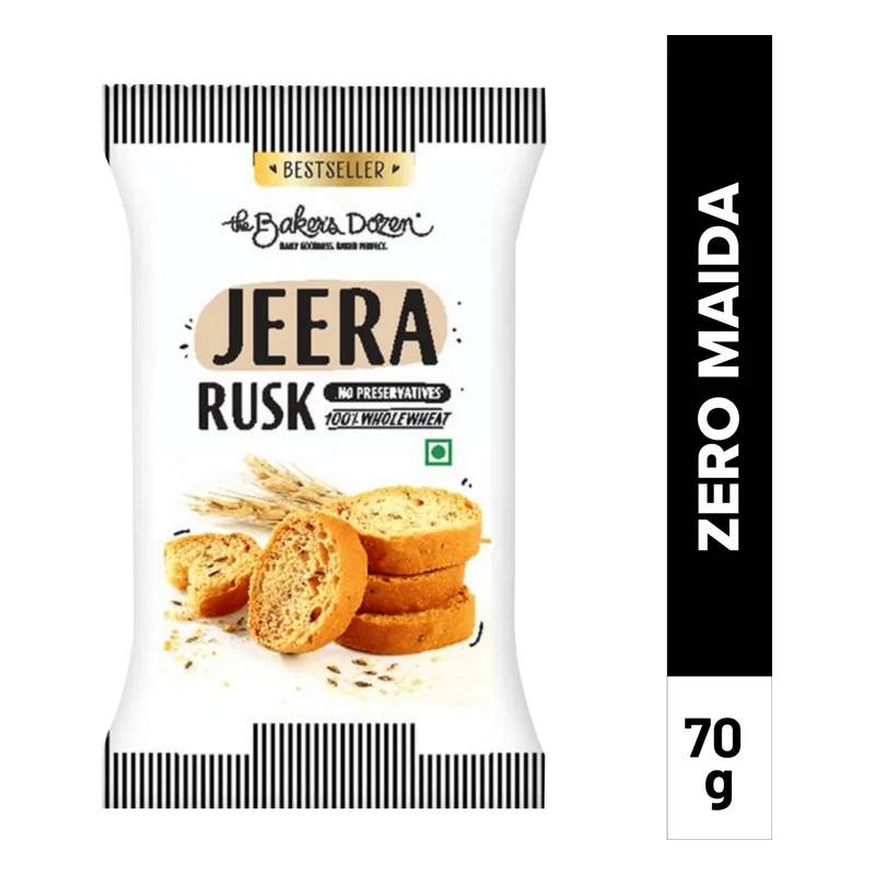 The Baker's Dozen Jeera Rusk - Whole Wheat