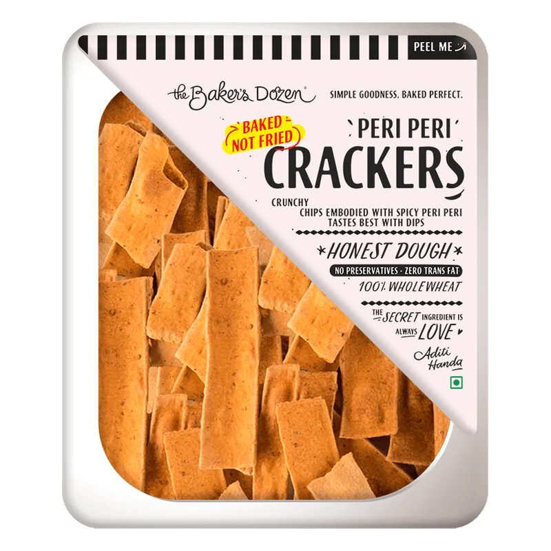 The Baker's Dozen Peri Peri Crackers - Wholewheat