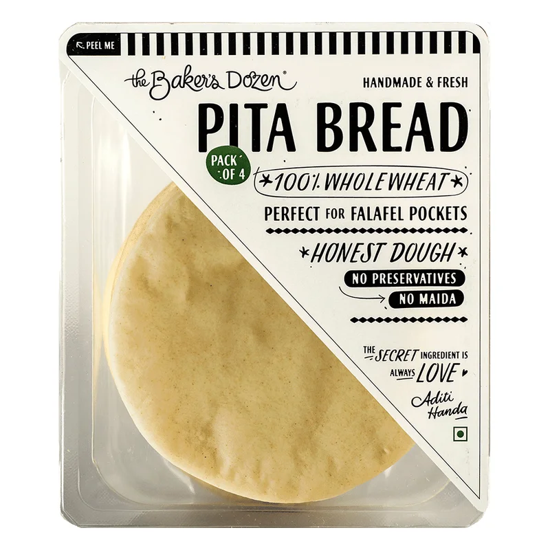 The Baker's Dozen Pita Bread - Wholewheat