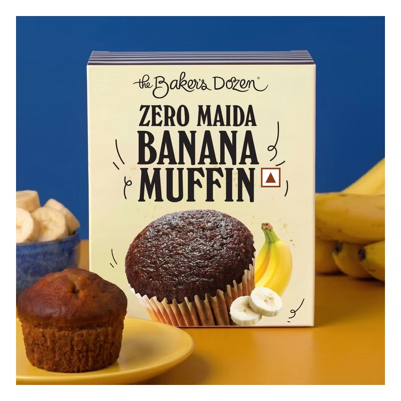 The Baker's Dozen Zero Maida Banana Muffin