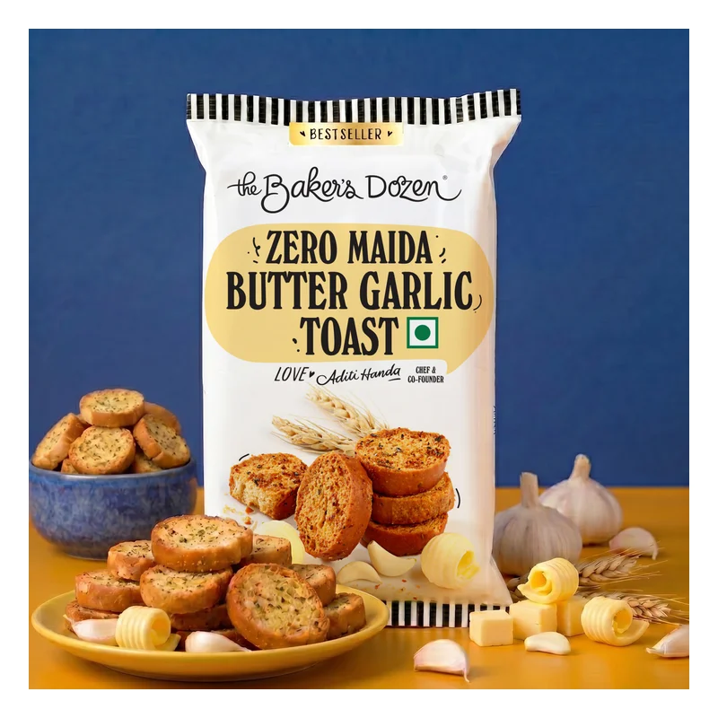 The Baker's Dozen Zero Maida Butter Garlic Toast