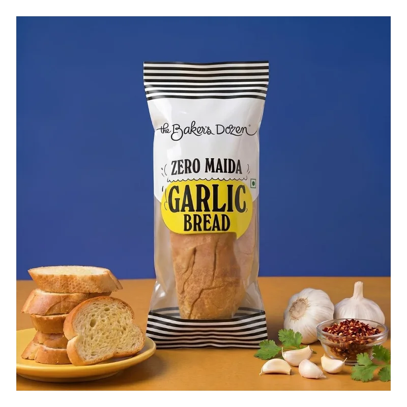 The Baker's Dozen Zero Maida Garlic Bread