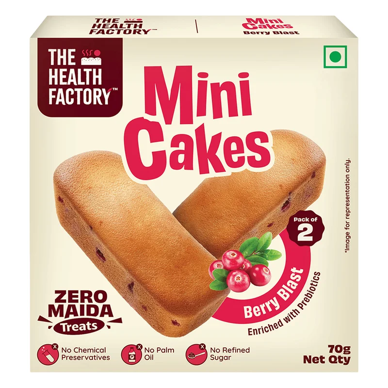 The Health Factory Berry Blast Zero Maida Mini Cakes