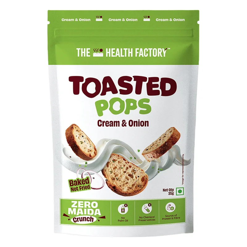 The Health Factory Cream & Onion Toasted Pops