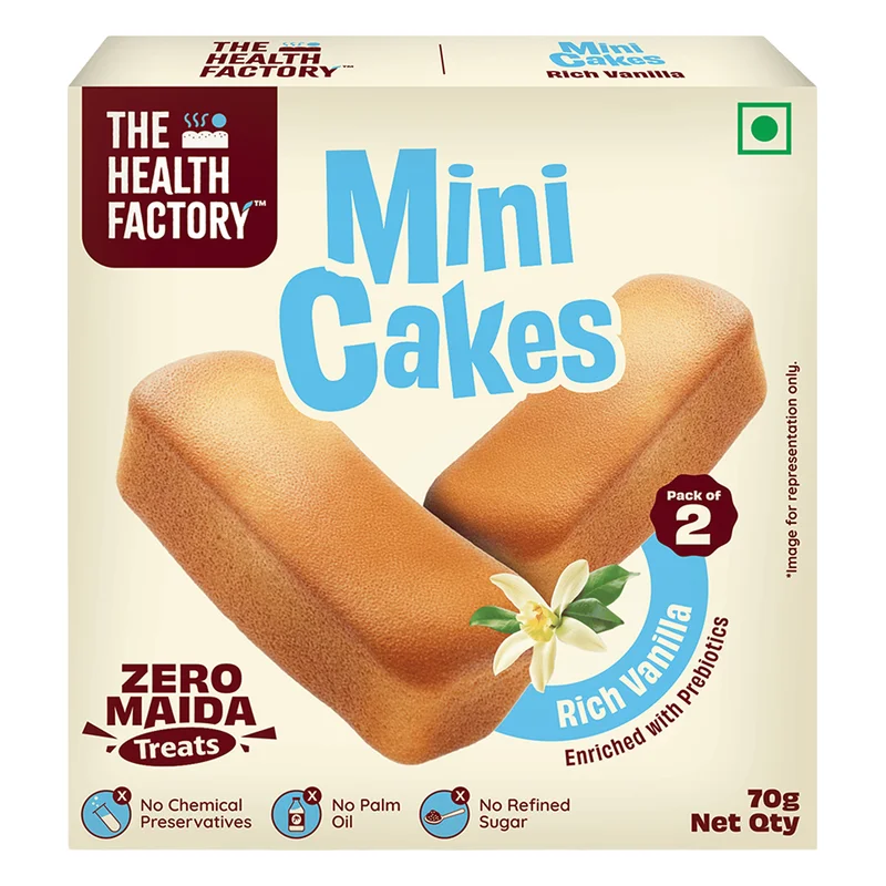 The Health Factory Rich Vanilla Zero Maida Mini Cakes