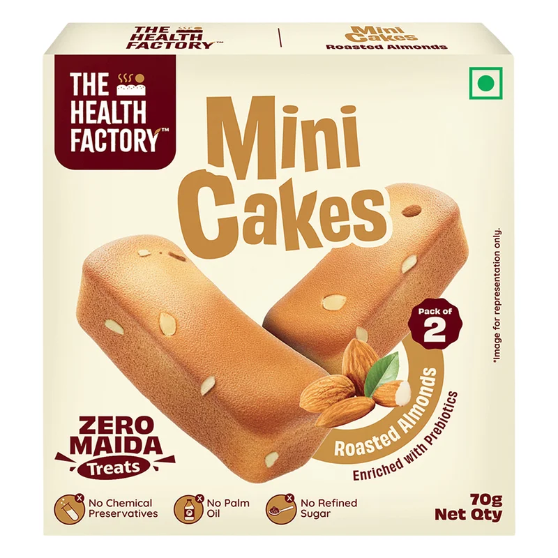 The Health Factory Roasted Almonds Zero Maida Mini Cakes