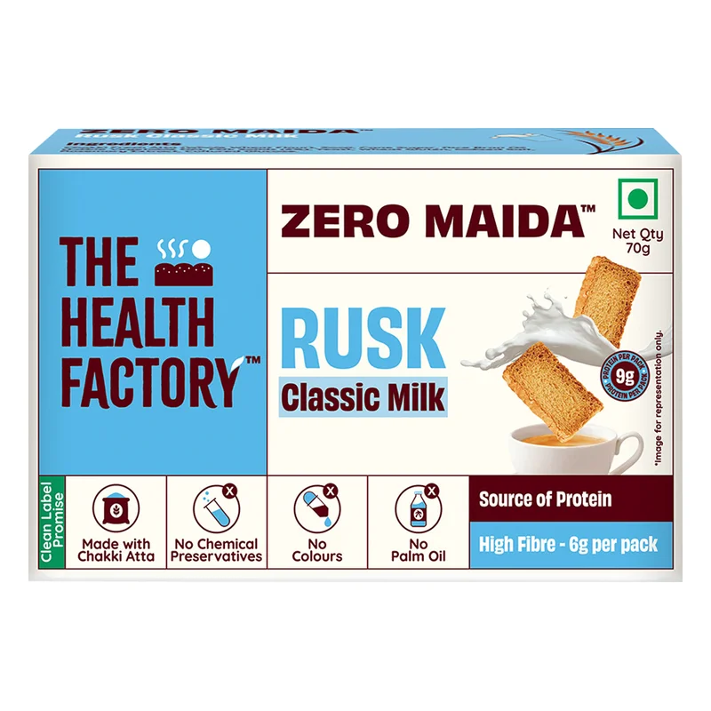 The Health Factory Zero Maida Classic Milk Rusk