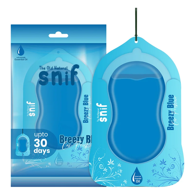 The Old Natural Snif Hanging Car Freshener - Breezy Blue