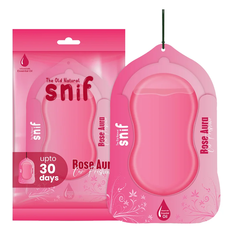 The Old Natural Snif Hanging Car Freshener - Rose Aura