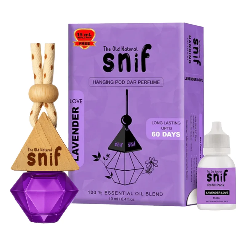 The Old Natural Snif Hanging Pod Car Perfume - Lavender