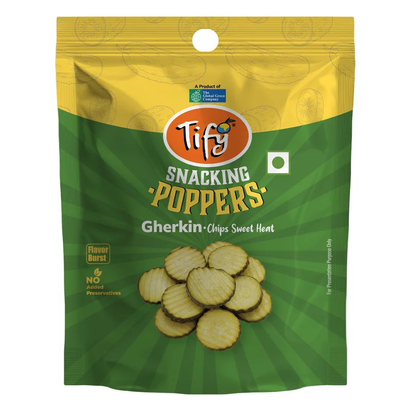 Tify Snacking Poppers Gherkin Chips - Sweet Heat