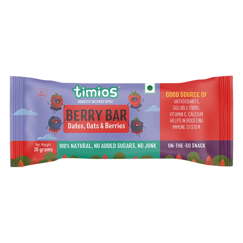 Timios Berry Bar - Dates, Oats & Berries