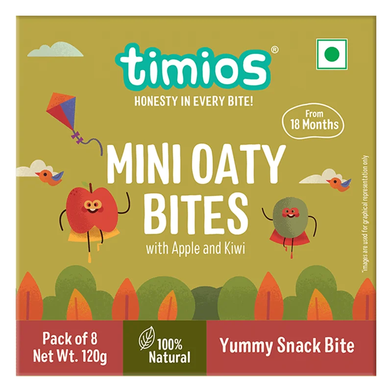 Timios Mini Oaty Bites - Apple & Kiwi