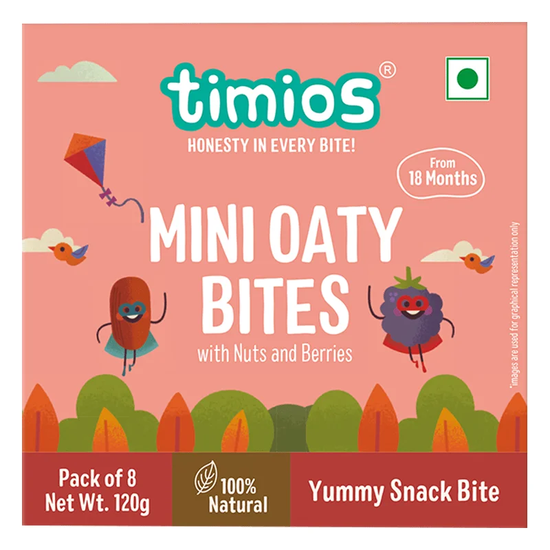 Timios Mini Oaty Bites - Nuts & Berries
