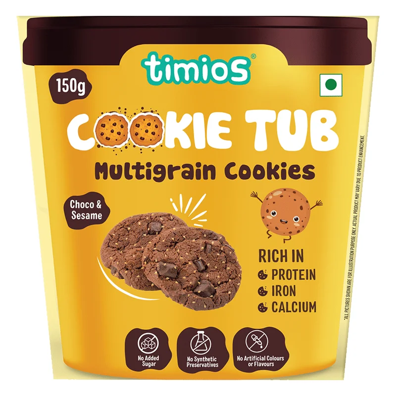 Timios Multigrain Cookies Tub - Choco & Sesame