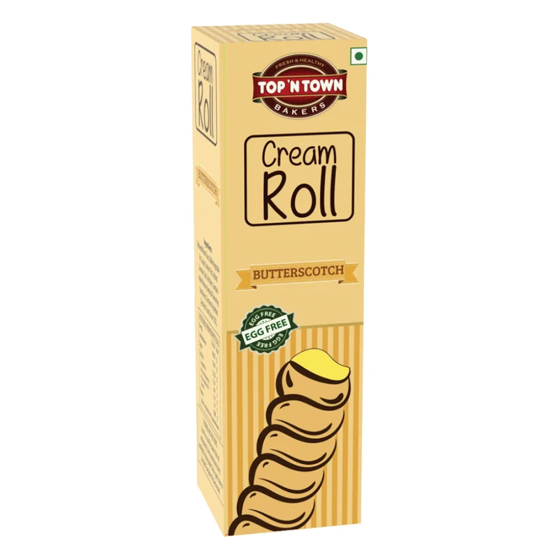 Top 'N Town Butterscotch Cream Roll - Eggless