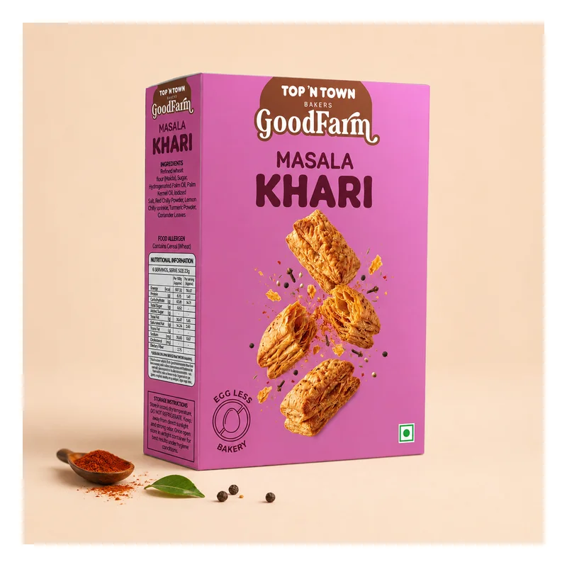 Top 'N Town Masala Khari - Eggless
