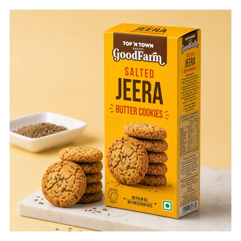 Top 'N Town Salted Jeera Butter Cookies - Eggless