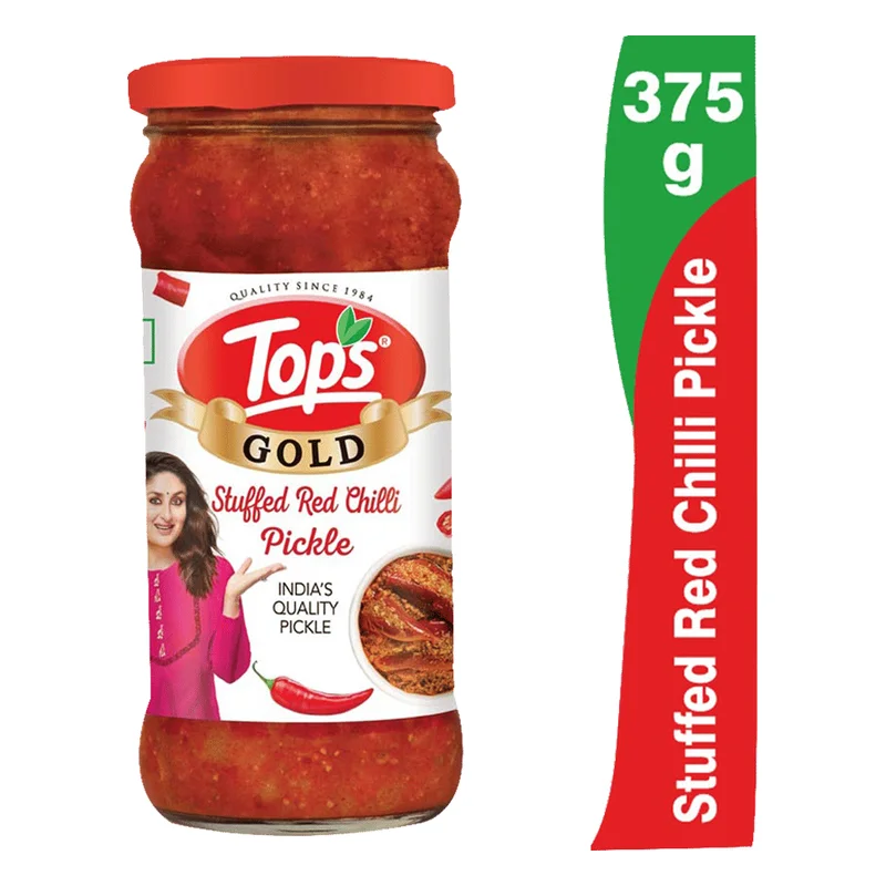 Tops Gold Stuffed Red Chilli Pickle