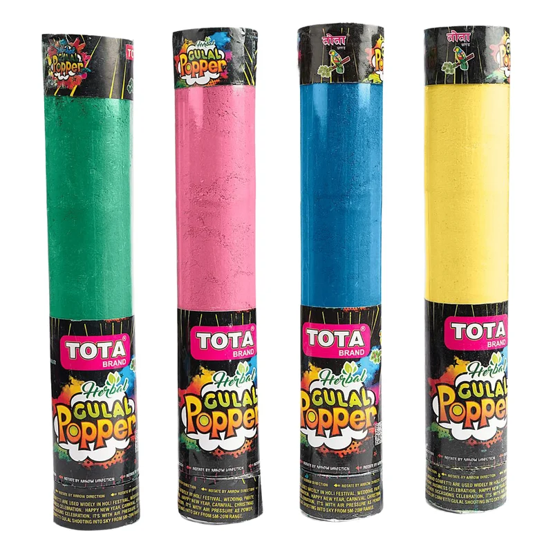 Tota Gulal Popper Assorted Colours