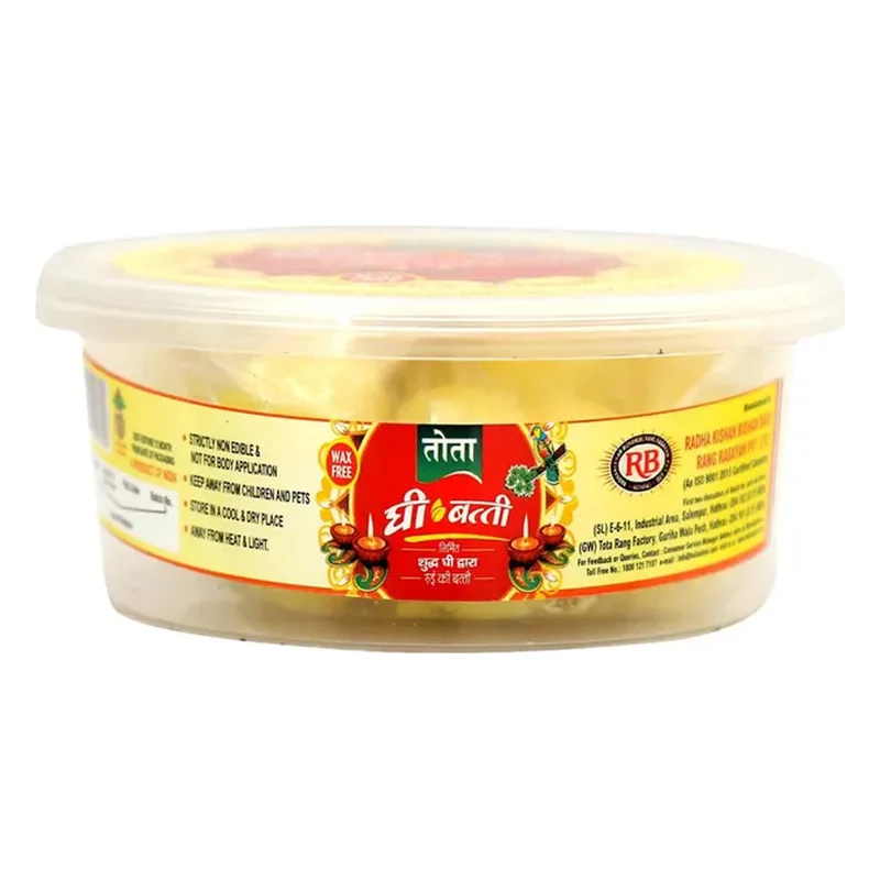Tota Pure Cow Ghee Batti Cotton Wicks