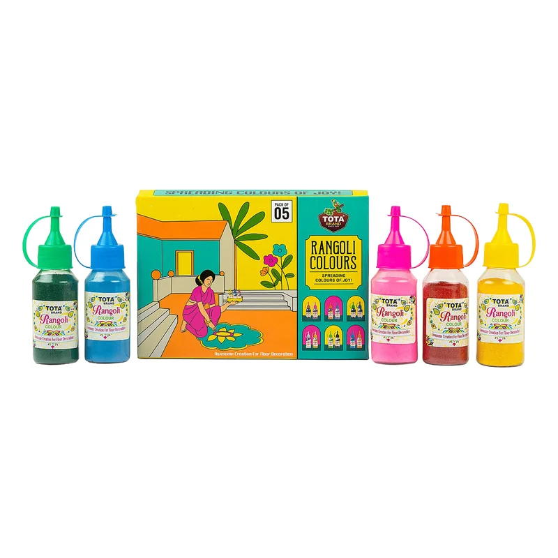Tota Rangoli Colour Pack of 5