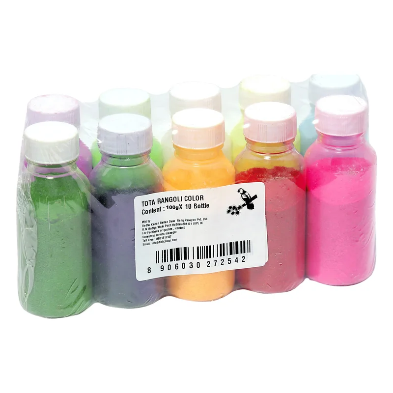 Tota Rangoli Colours Pack of 10