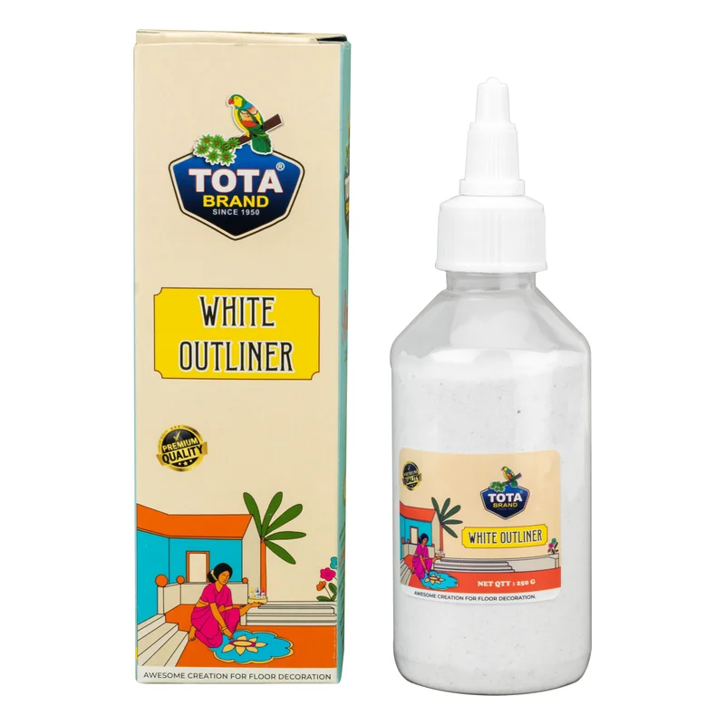 Tota White Rangoli Outliner