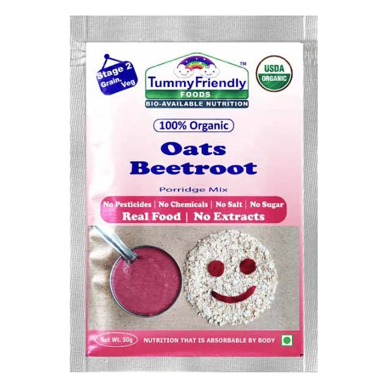 TummyFriendly Foods Organic Oats & Beetroot Porridge Mix