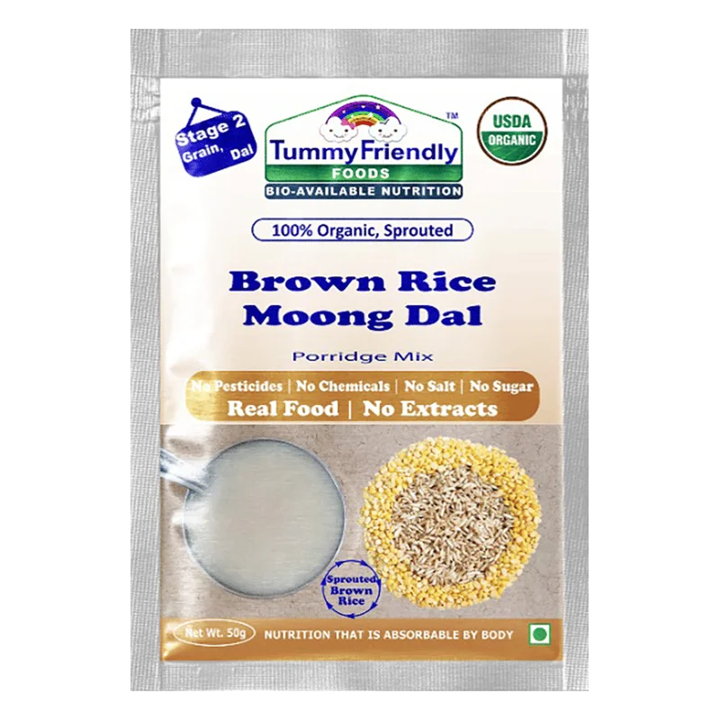 TummyFriendly Foods Organic Sprouted Brown Rice & Moong Dal Porridge Mix