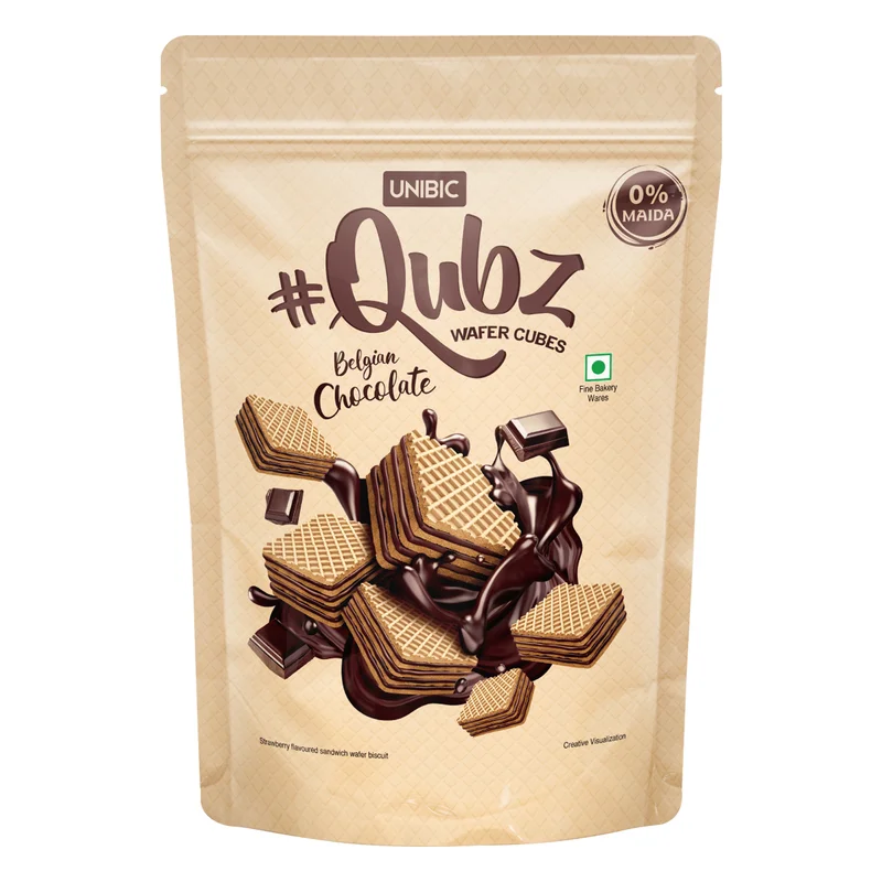 Unibic Qubz Belgian Chocolate Wafer Cubes