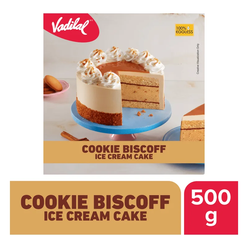 Vadilal Cookie Biscoff Ice Cream Cake
