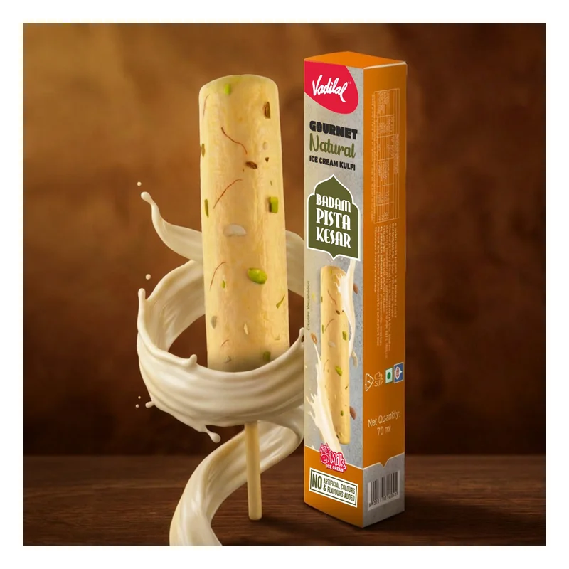 Vadilal Gourmet Natural Badam Pista Kesar Kulfi