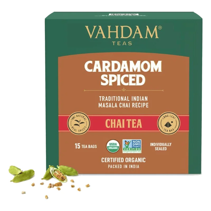 Vahdam Organic Masala Chai - Cardamom Spiced