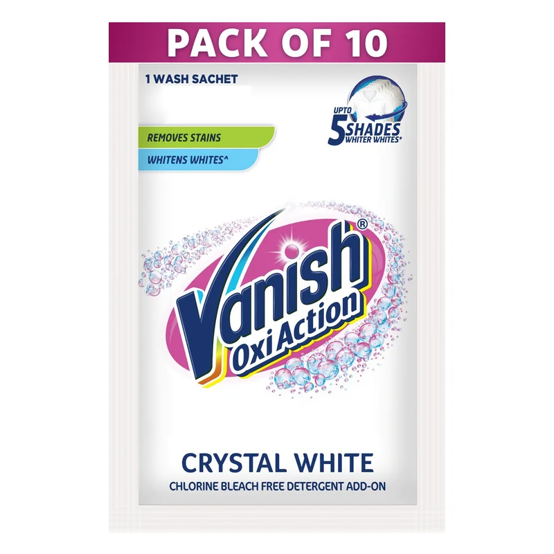 Vanish Oxi Action Crystal White Detergent Add-On Sachets
