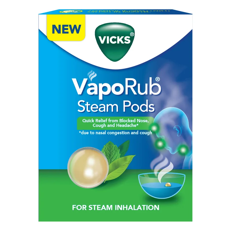 Vicks VapoRub Steam Pods - For Steam Inhalation