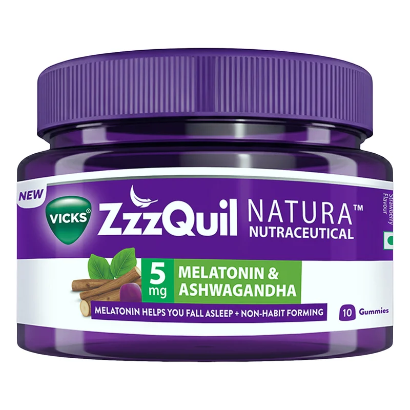 Vicks ZzzQuil Natura Sleep Aid Gummies - Melatonin & Ashwagandha