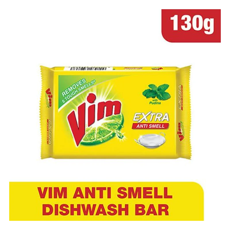 Vim Extra Anti Smell Dishwash Bar - Pudina