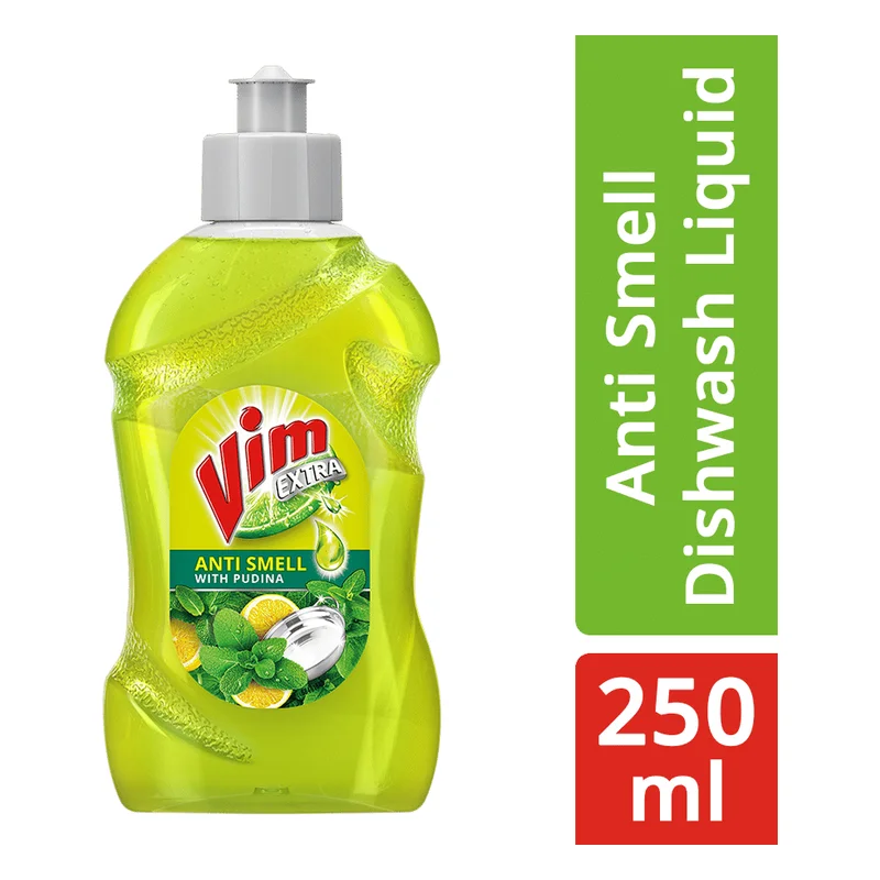 Vim Extra Anti Smell Dishwash Gel - Pudina