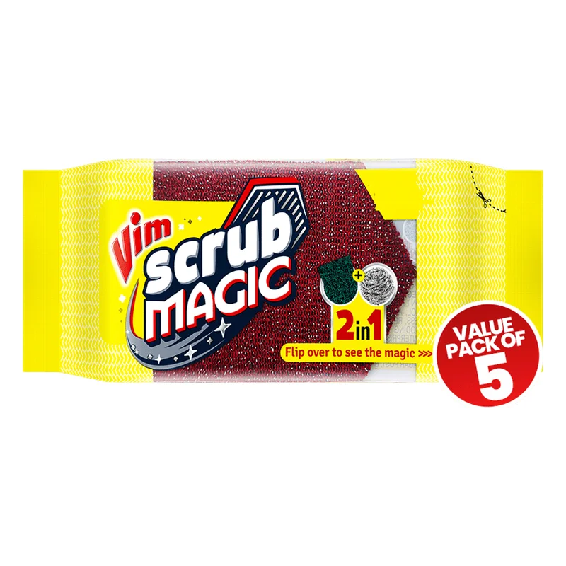 Vim Scrub Magic Nonwoven & Steel Scrub Pads