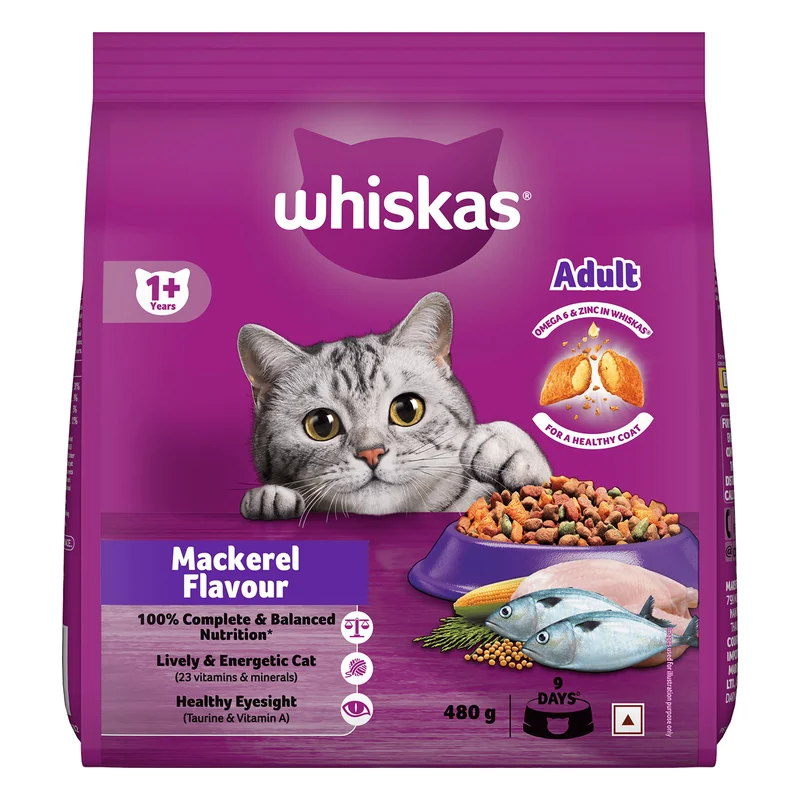 Whiskas Adult Dry Cat Food - Mackerel