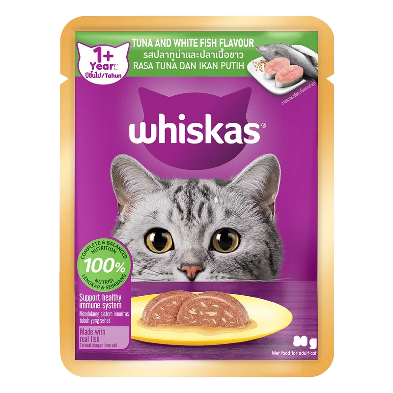 Whiskas Adult Wet Cat Food - Tuna & White Fish