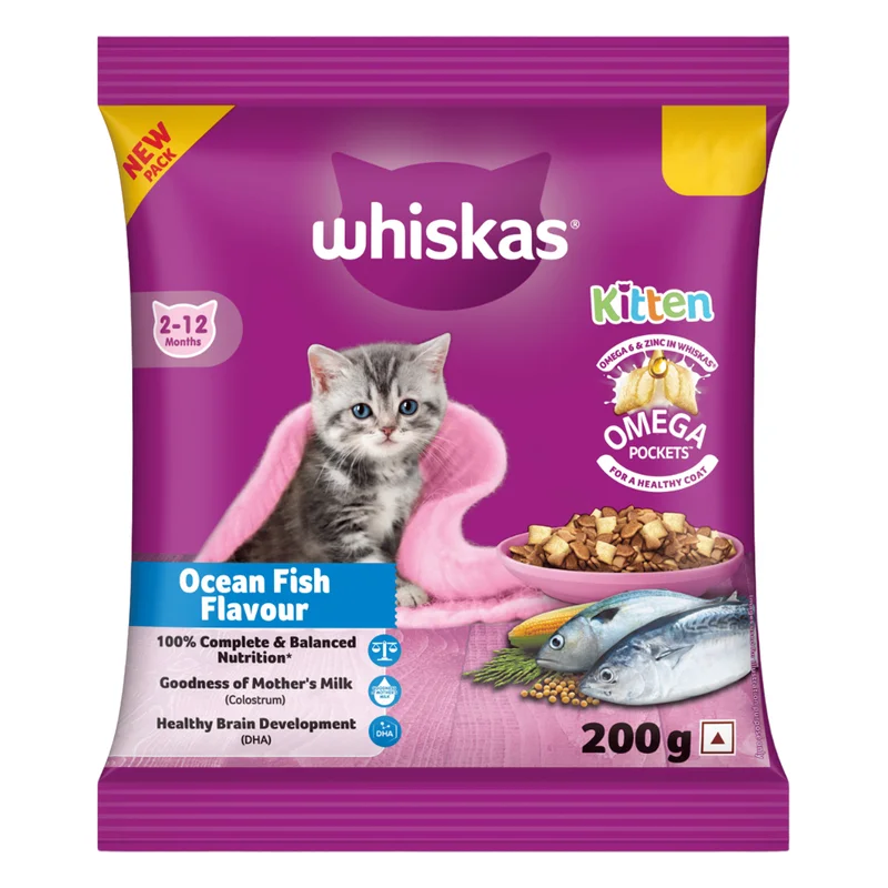 Whiskas Junior Kitten Dry Cat Food - Ocean Fish