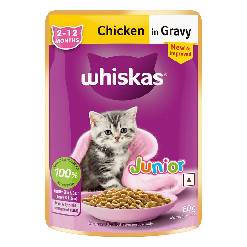 Whiskas Kitten Wet Cat Food - Chicken in Gravy