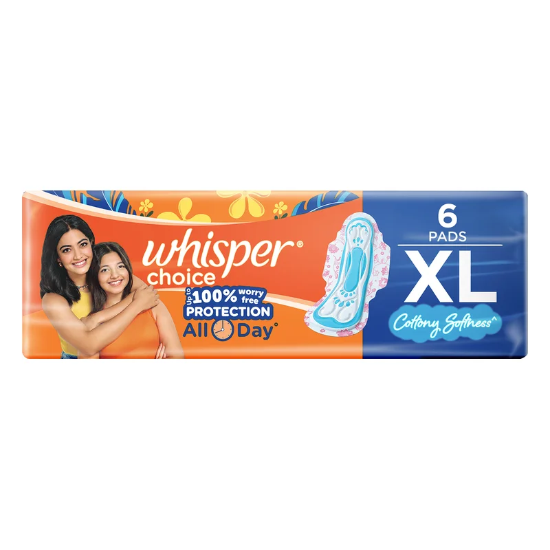 Whisper Choice All Day Sanitary Pads - XL