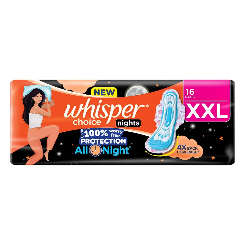 Whisper Choice Nights Sanitary Pads - XXL