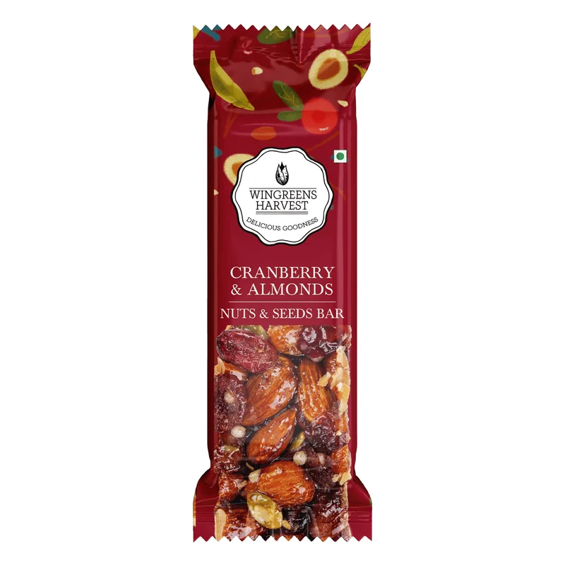 Wingreens Farms Harvest Nuts & Seeds Bar - Cranberry Almond