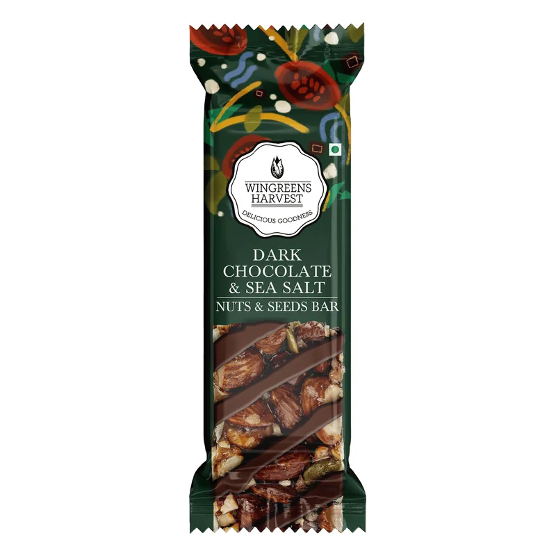 Wingreens Farms Harvest Nuts & Seeds Bar - Dark Chocolate & Sea Salt