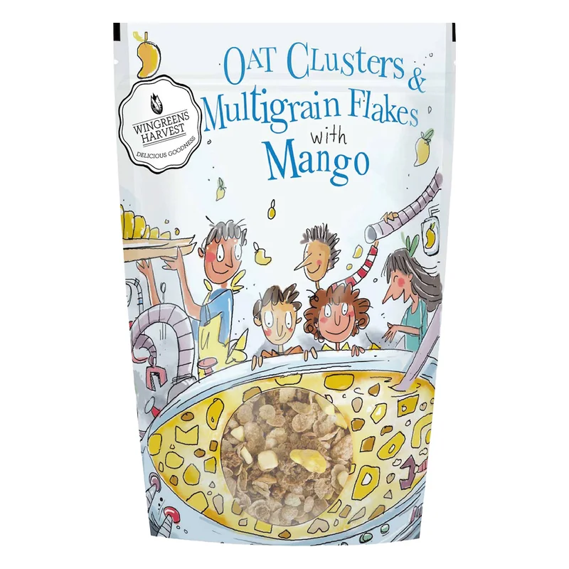 Wingreens Farms Harvest Oat Clusters & Multigrain Flakes with Mango