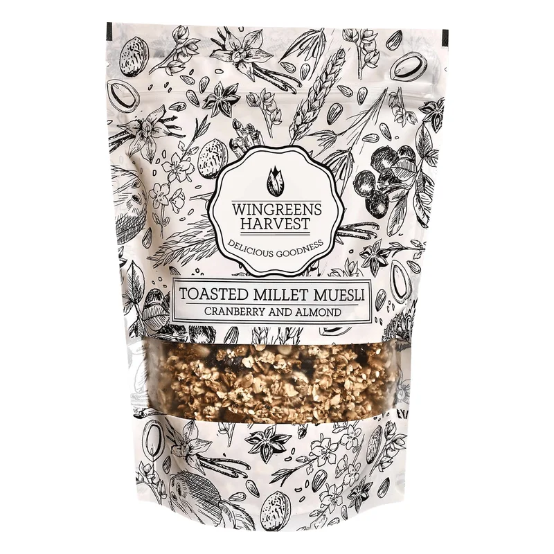 Wingreens Farms Harvest Toasted Millet Muesli - Cranberry & Almond